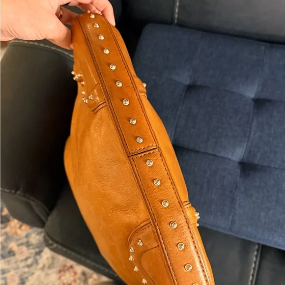 Michael Kors Tan Studded Hobo Bag - Picture 8 of 14